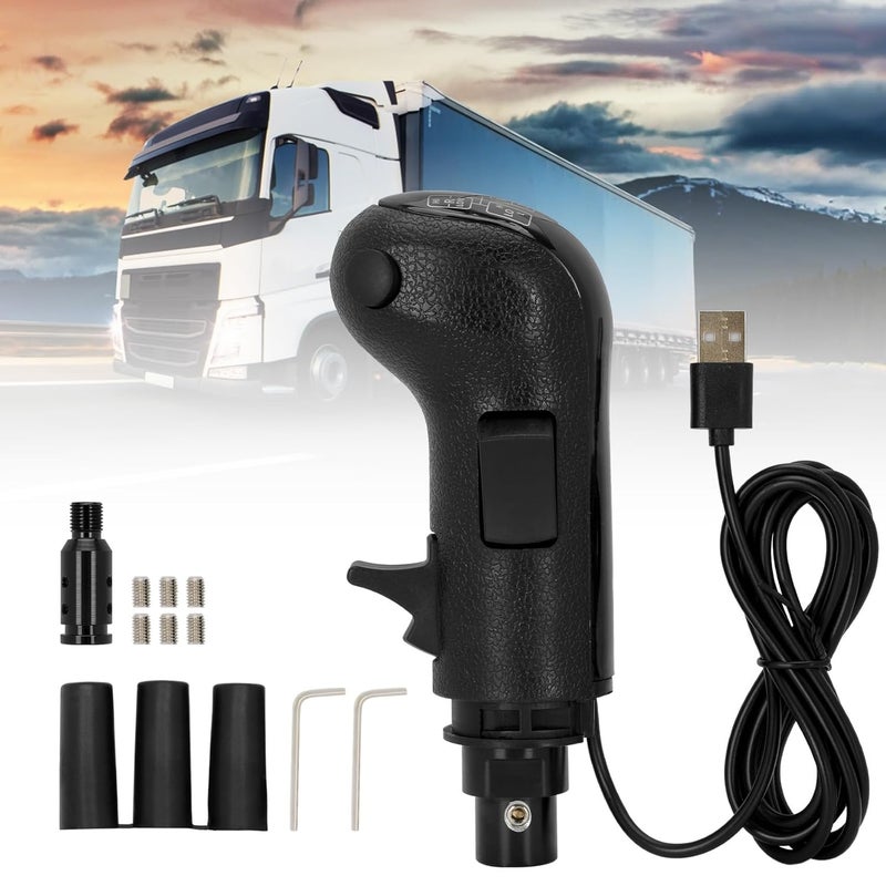 Besilo USB Truck Simulator Shifter for PC, Compatible with Logitech G25/G27/G29/G923, Thrustmaster TH8A – 18-Speed Gear Shift Lever for ATS & ETS2 – Semi Truck Shifter for Sim Racing Games - Image 1